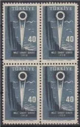 1958 TÜRKİYE MİLLİ SANAYİ SERGİSİ 4’LÜ MNH