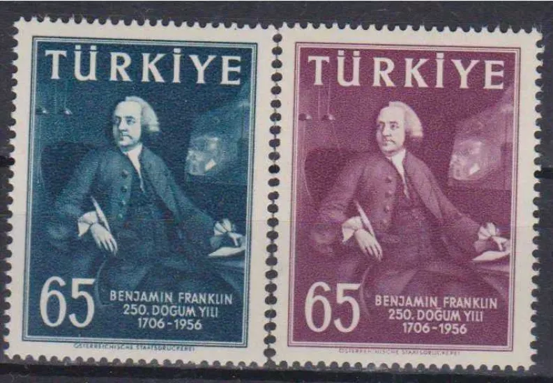 1957 BENJAMİN FRANKLİN’İN 250.DOĞUM YILI MNH