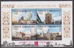 2012 LONDRA XXX. OLİMPYAT OYUNLARI MNH BLOK