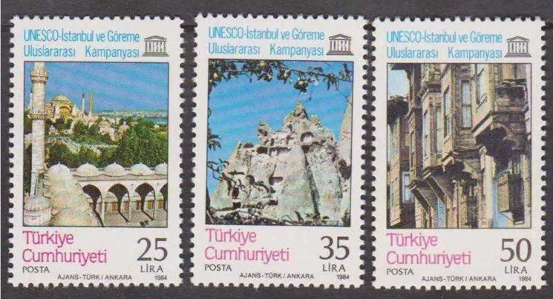 1984 UNESCO İSTANBUL VE GÖREME ULUSLARARASI KAMPANYASI MNH