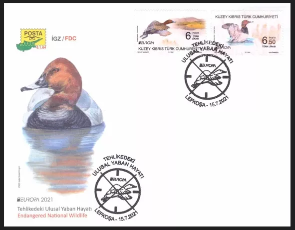 KKTC 2021 TEHLİKEDEKİ ULUSAL YABAN HAYATI FDC