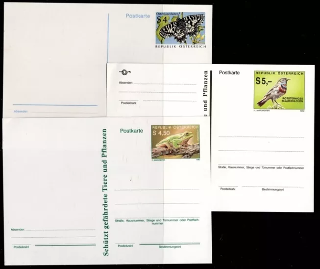1980’ler Avusturya – “Schützt gefährdete Tiere und Pflanzen” Kartpostal Serisi Kuş,