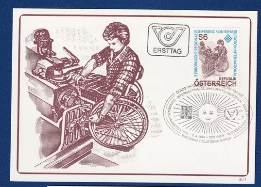 1981 Avusturya Rehabilitasyon Konferansı Maximum Kartı