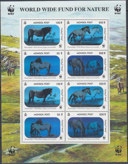 MOĞOLİSTAN 2000 ATLAR HOLOGRAMLI BLOK
