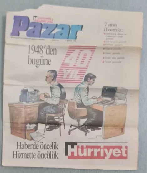 1970’lerden 2000’lere Koleksiyonluk Eski Gazeteler Satışta