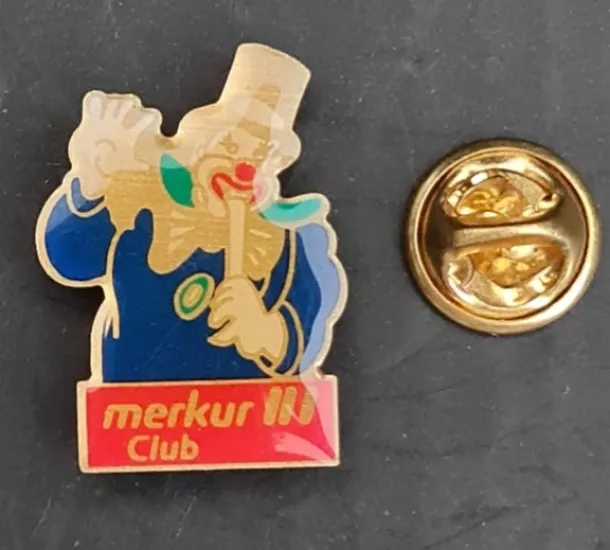 VİNTAGE ROZET PİN, CIRCUS CLOWN MUSIC MERKUR III CLUB