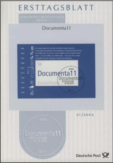 Almanya ETB 21/2002 – Documenta11 / Documenta11 Sanat Sergisi