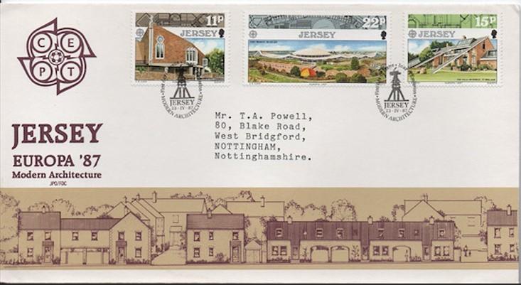 Jersey 1987 Europa Cept FDC