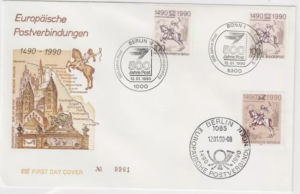 Almnaya 1990 Avrupa Posta Bağlantıları FDC