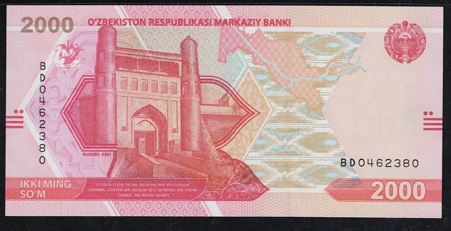 Özbekistan 2000 Som 2021 ÇİL