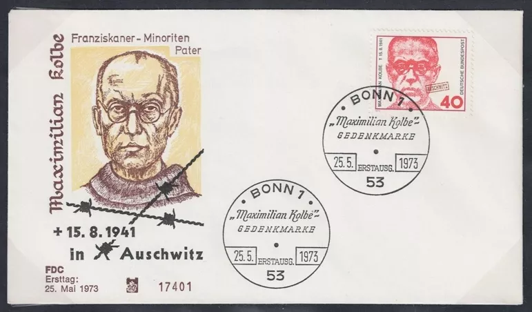 Almanya 1973 St. Maximilian Kolbe	 FDC