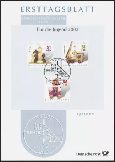 Almanya ETB 23/2002 – Für die Jugend 2002 / Gençlik İçin 2002 - 2 KART
