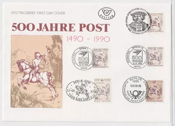 Almnaya 1990 Avrupa Posta Bağlantıları FDC