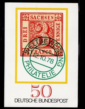 1978 Almanya – “Tag der Briefmarke” (Pul Günü) anma kartpostalı