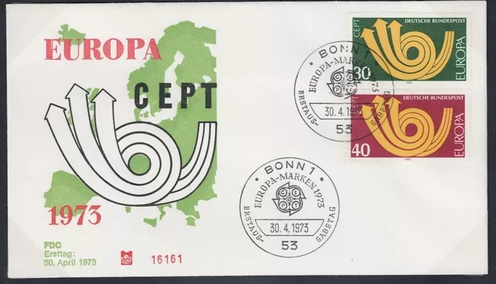 Almanya 1973 Europa Cept FDC