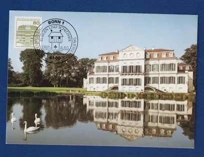 Schloss Wilhelmsthal – Deutsche Bundespost Maximumkarte (Rokoko Sarayı, Erst-Ausgabe Bonn 1982)