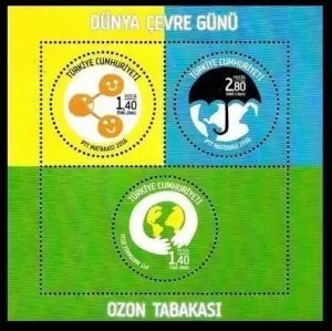 2016 DÜNYA ÇEVRE GÜNÜ, OZON TABAKASI MNH BLOK