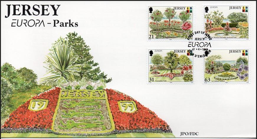 Jersey 1999 Europa Cept, Parklar FDC