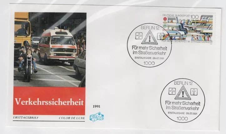 Almanya 1991 Trafik Güvenliği FDC
