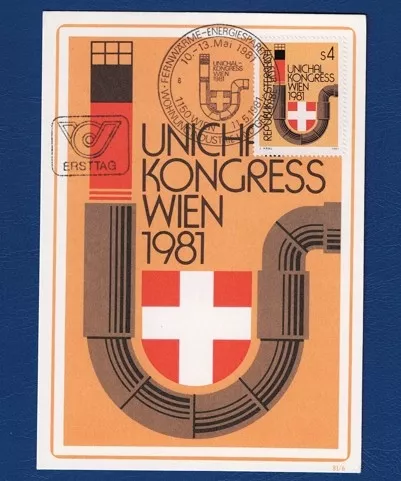 UNICH Kongresi Viyana 1981 | Filateli ve Enerji Tarihi Maximum Kart