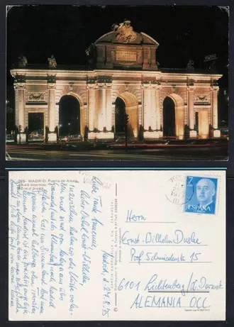 Madrid Puerta de Alcalá Kartpostalı: 1975’ten Nostaljik Bir Hatıra