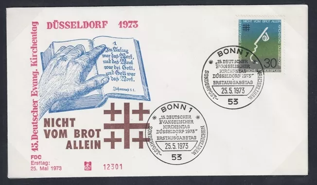 Almanya 1973 Alman Protestan Kilisesi Meclisi, Düsseldorf FDC