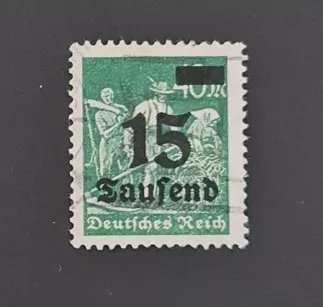 DEUTSCHES REICH 1923 HİPERENFLASYON PULLARI – 15 TAUSEND MARK - 2’Lİ DAMGALI