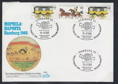 Almanya 1985 Uluslararası Pul Sergisi (MOPHILA’85, Hamburg) FDC
