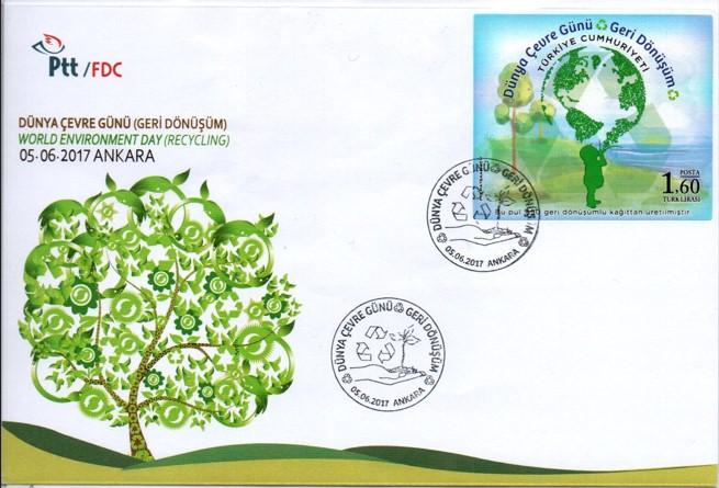 2017 DÜNYA ÇEVRE GÜNÜ, GERİ DÖNÜŞÜM BLOK FDC
