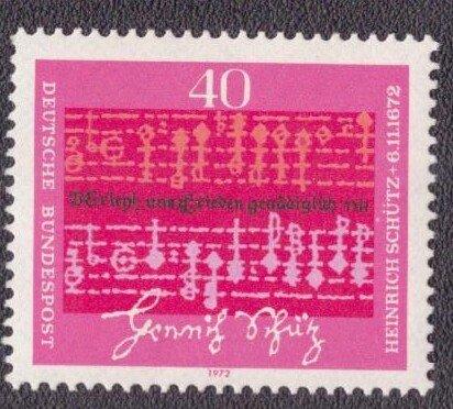 ALMANYA 1972 HEİNRİCH SCHÜTZ’ÜN ÖLÜMÜNÜN 300. YILI