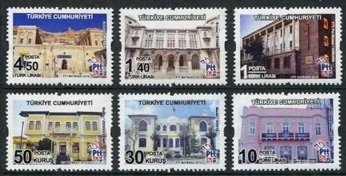 2016 PTT BİNALARI KONULU SÜREKLİ POSTA PULLARI MNH