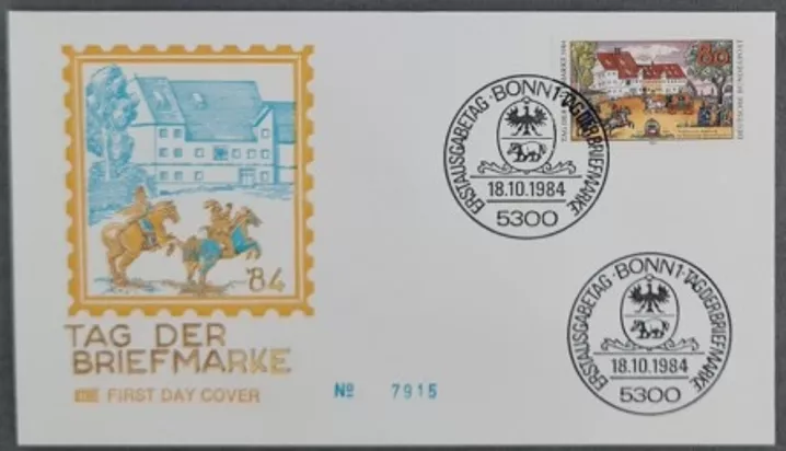 Almanya 1984  Bonn Damgalı FDC