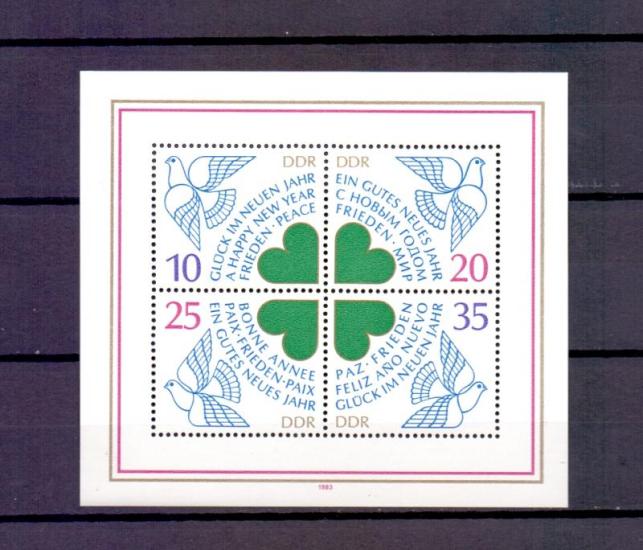 ALMANYA DDR 1983 YENİ YIL BLOK