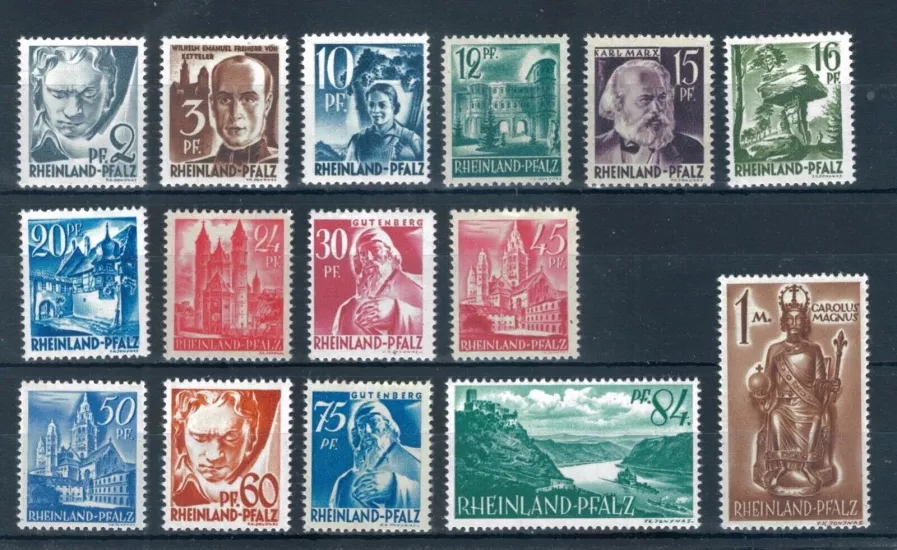 Almanya 1948 Fransız Bölgesi Rheinland Pfalz, MNH 