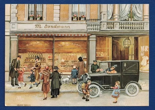 Sandmann Konditorei Aachen Kartpostal – Vintage Alman Hatıra
