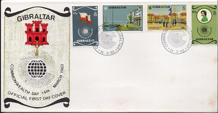 Gibraltar 1983 İngiliz Milletler Topluluğu Günü FDC