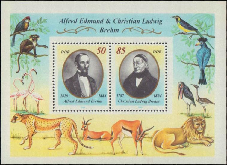 ALMANYA DDR 1989 Alfred Edmund ve Christian Ludwig Blok