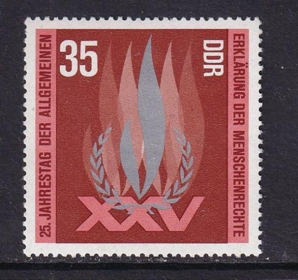 ALMANYA DDR 1973 BM’NİN EVRENSEL İNSAN HAKLARI BİLDİRGESİNİN 25. YILDÖNÜMÜ
