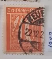 Almanya Reich 1921 Yeni Günlük Posta Pulu