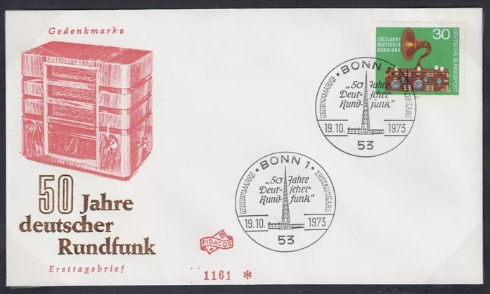 Almanya 10973 Alman Radyosunun 50 Yılı FDC