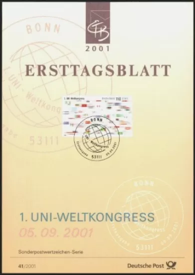 Almanya ETB 41/2001 – 1. UNI-Weltkongress Bonn