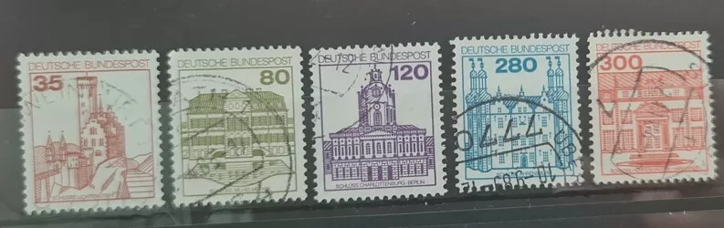 Almanya Berlin 1982 Kaleler ve Saraylar Damgalı Tam Seri