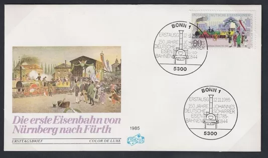 Almanya 1985 Alman Demiryollarının 150 Yılı FDC