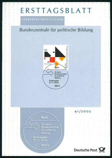 ALMANYA ERSTTAGSBLATT ETB 2002/41 FEDERAL VATANDAŞLIK EĞİTİMİ KURUMU