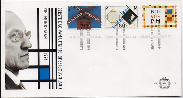 Hollanda 1994, Piet Mondriaan, ressam FDC