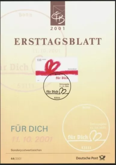 Almanya ETB 44/2001 – Für Dich Sondermarke
