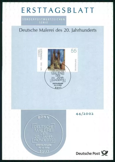 ALMANYA ERSTTAGSBLATT ETB 2002/44 SANAT RESİM LYONEL FEININGER