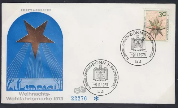 Almanya 1973 Noel, Yılbaşı FDC
