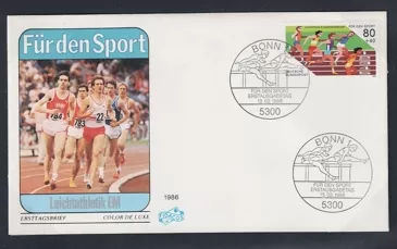 Almanya 1986 Atletizm FDC