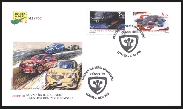 KKTC 2021 KKTC’NİN İLK YERLİ OTOMOBİLİ, GÜNSEL 89 FDC